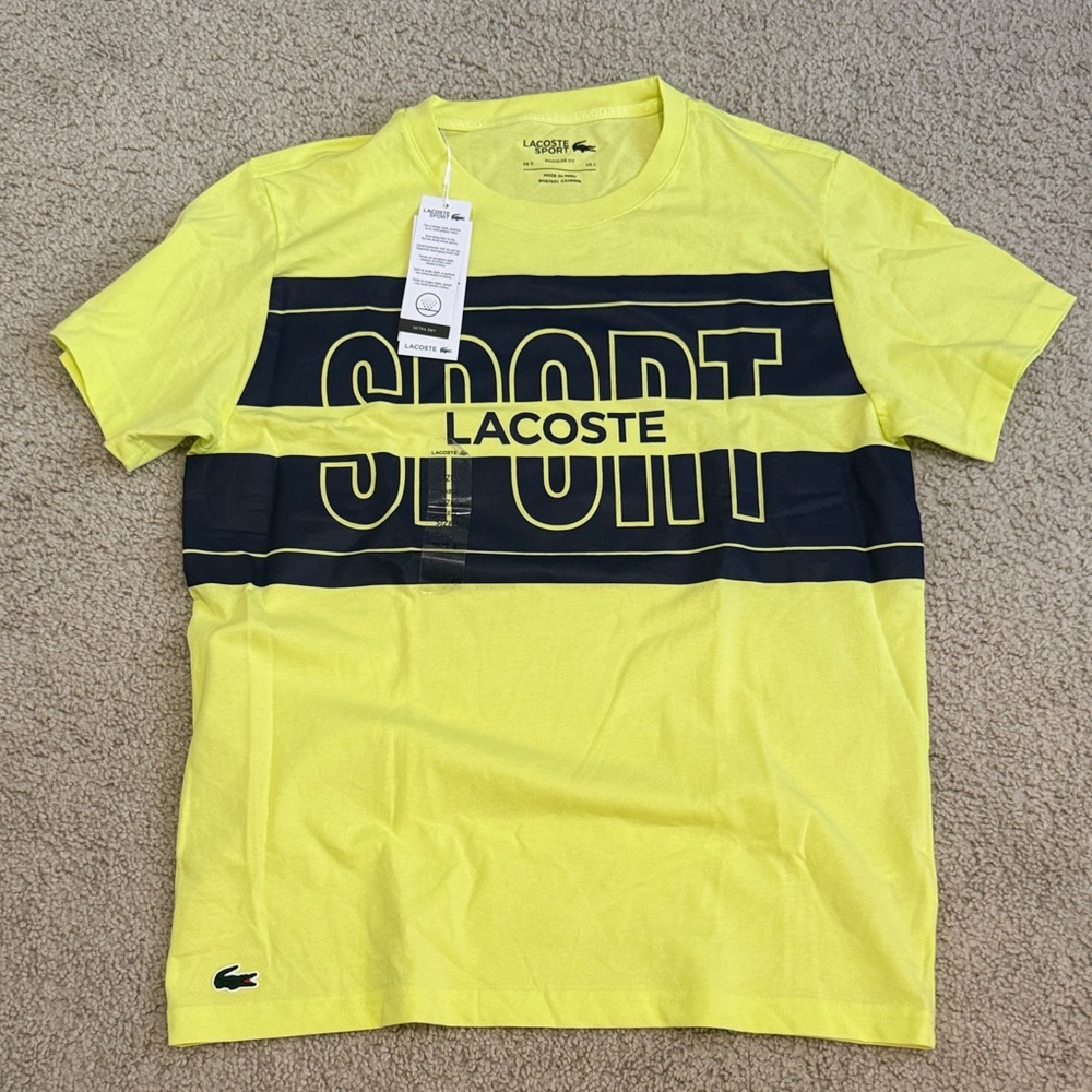 Lacoste Men's Bright Yellow Sport Tee